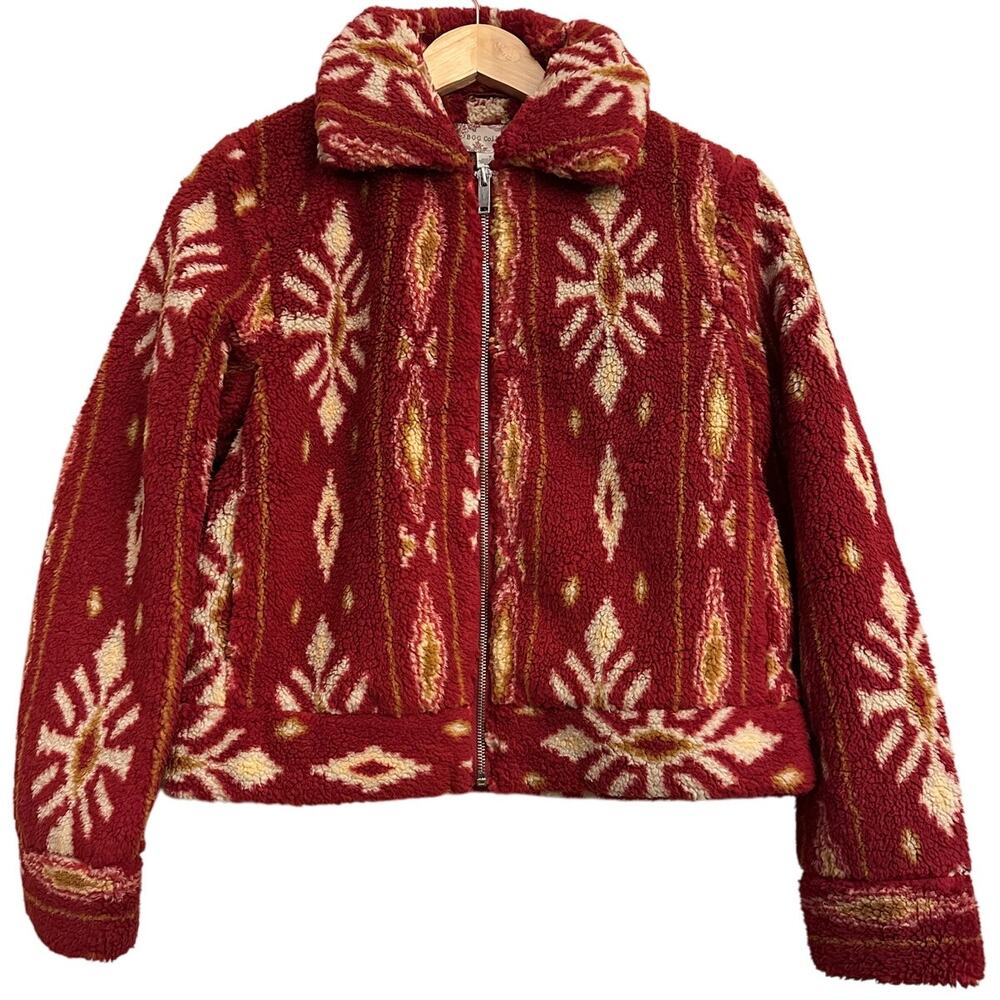 B.O.G Collective Garnet Gold Sherpa Jacket-Size Small-NWT‎